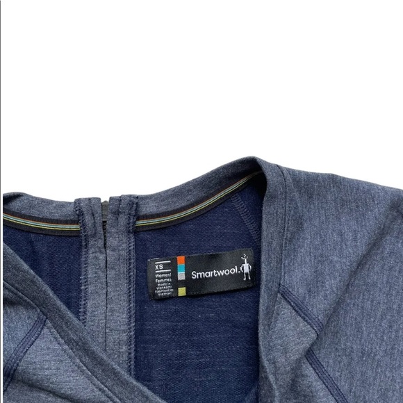 Smartwool Womens Sz XS Active Reset Romper Heather Blue Merino Blend - Picture 5 of 7